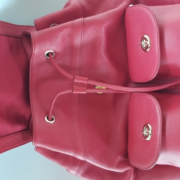 Coach Billie Leather Backpack in Classic Red - Picture 9 of 13